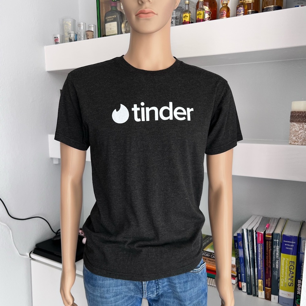 Next Level Apparel Dark Gray Tinder T-Shirt Unisex Tee Size M Medium